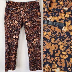 The Essential Slim by Anthropologie Womens Size 4 Fall Floral Capri Chino Pants‎